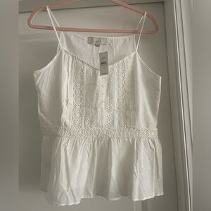 LOFT Cream Lace Camisole Top